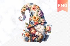 Floral Gnome Sublimation - Clipart PNG Bundle Product Image 2