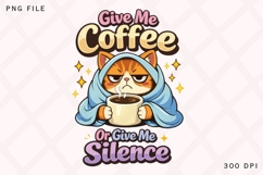 Give Me Coffee Or Give Me Silence Funny Grumpy Cat Coffee Product Image 1