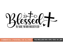 Blessed Is She Who Believed svg design Product Image 1