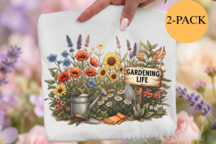 Gardening Life PNG, Vintage Floral Garden Sublimation Design Product Image 1