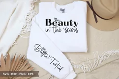 Beauty In The Scars SVG -Strong Woman Sleeve T shirt Design Product Image 1