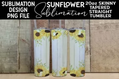 Sunflower White Wood Tumbler Submilation 20oz Skinny Tumbler Product Image 1