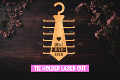 Tie Holder Laser Cut SVG, Hanging Tie Rack Template Lasercut Product Image 1