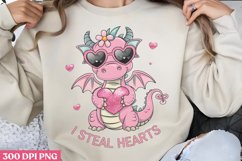 I steal hearts PNG, Retro Valentines Sublimatio PNG Product Image 2