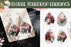 Colorful Flowers Earrings, Floral Teardrop Earring Designs Product Image 1