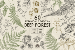 Botanical forest line art collection Svg Png Eps Product Image 1