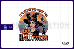 Retro Cat mama Halloween Woman Sublimation PNG Design Product Image 1