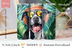Summer Tumbler Wrap, Staffordshire Bull Terrier Tumbler Product Image 1
