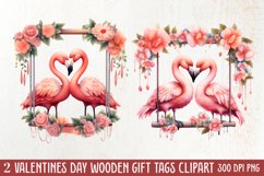 Valentine Animal On Swings Clipart, Valentine Animal Clipart Product Image 1