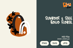 Sunroot &amp; Sage Boho Floral Monogram Product Image 1