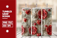 Heart Flower Tumbler Wrap Design Product Image 1