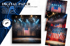 4th of July Patriotic USA American Flag Background Wallpaper Product Image 1