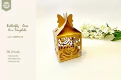 Butterfly top box template - gift box, treat box, favor box Product Image 1