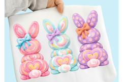 Crochet Latch Hook Easter Bunny PNG, Faux Yarn Happy Easter Product Image 1