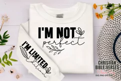 I'm not perfect Sleeve SVG PNG, i'm limited edition SVG Product Image 1