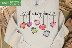 She Is Grams SVG | Mother Day PNG | Happy Mother&#039;s Day SVG Product Image 1