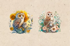 Mother & Baby Owls. 4 PNG sublimation Product Image 2