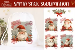 Santa Claus Santa Sack, Cartoon Christmas Gift Bag Designs Product Image 1