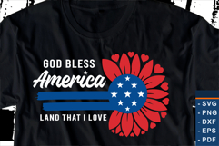 God bless America land that I love, 4th of July Sunflower Product Image 2