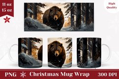 Winter Bear Mug Design, Winter Bear Coffee Cup Design Product Image 1