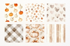 Beige Halloween Watercolor Seamless Neutral Patterns 10 JPG Product Image 2