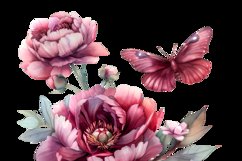 Butterflies With Flowers Clipart Bundle Product Image 2