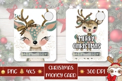 Rustic Christmas Deer Money Card, Christmas Gift Card PNG Product Image 1