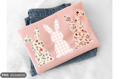 Pearl Easter Bunnies PNG | Preppy Easter Floral Coquette PNG Product Image 1