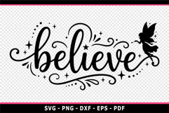 Believe SVG, Fairy SVG Product Image 1