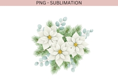 Winter floral wonderland png design for T-shirts Product Image 1