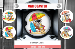 Car Coaster Summer Koala Product Image 1