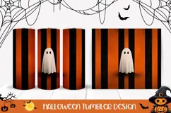 Cartoon Ghost Tumbler Sublimation, Spooky Ghost PNG Product Image 1