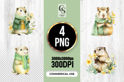 Cute Watercolor Prairie Dog Clipart Sublimation PNG Product Image 1