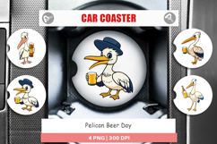 Car Coaster Pelican Beer Day Product Image 1