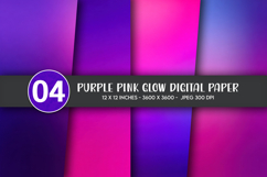 Purple Pink Glow Digital Paper Product Image 1