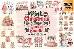 Sugarplum Sass Pink Christmas Quote PNG Pack Product Image 1