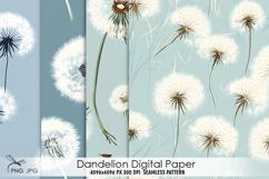Dandelion digital paper Product Image 1