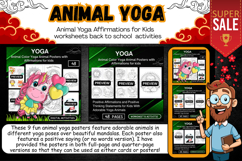 Animal Yoga Affirmations for Kids Educational posters Product Image 1