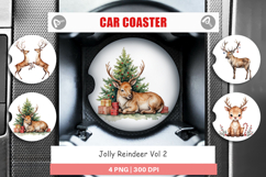 Car Coaster Jolly Reindeer Product Image 1