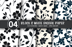 Black &amp; White Digital Paper Product Image 1