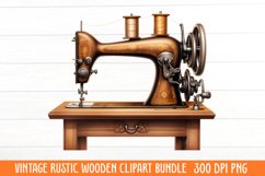 Vintage Rustic Wooden Clipart Product Image 1