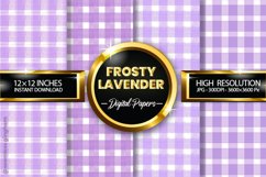 Frosty Lavender Gingham Digital Papers 04 Variations Product Image 1