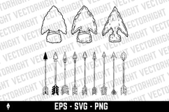 Illustration of stone arrowhead. Design element for poster Product Image 1