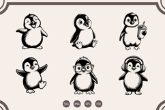 Cute Penguin svg Bundle, Penguin with Glasses svg Product Image 1