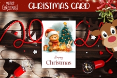 Cartoon Christmas Bear Greeting Card Design Product Image 1