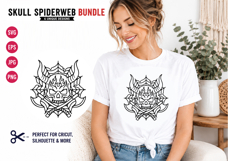 Skull Spiderweb SVG Bundle | Gothic Halloween Cut Files Product Image 2