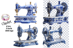 Blue Toile, Ephemera, PNG, Clipart, Junk Journal, flowers Product Image 1