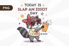 Sassy Sarcastic Raccoon PNG Sublimation Design Product Image 1