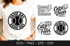Baseball Game Day Catch Fever Design SVG PNG Product Image 1