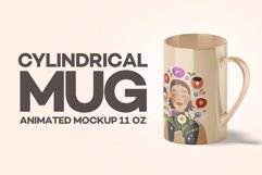 Cylindrical Mug Animated Mockup 11oz Product Image 1